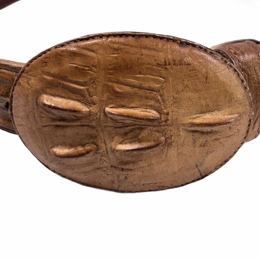RARE Red Wagon Leather Belt Made in Mexico
